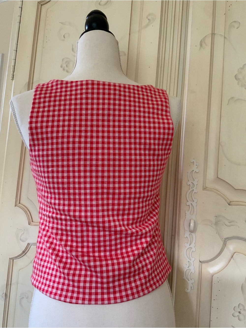 Anthropologie Eva Franco Gingham Top Bow Detail NWT - Picture 6 of 10